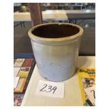 Antique Salt Glazed Stoneware Crock Beige