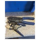 Articulating, pliers, and wire strippers