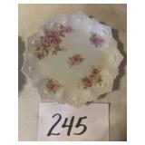 Vintage MZ Austria 6" Rose Plate