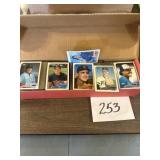 Box of Topps baseball cards