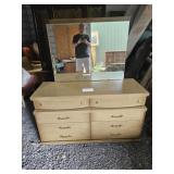 Vintage 8 Drawer Dresser w/Mirror