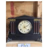 Ingram mantle clock, key, and pendulum provided