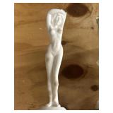 Standing nude porcelain statue