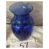 Vintage Indiana Glass Cobalt Blue 8" vase