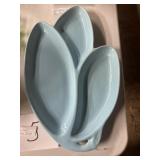 Pottery leaf serving dish