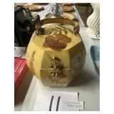 Lucite handled wooden purse