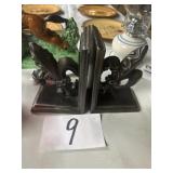 Black Fleur De Lis elements book ends