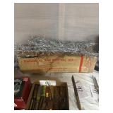 Vintage silver tinsel Christmas tree