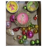 Vintage glass Christmas decorations