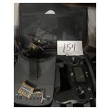 Drone with controller and goggles and extra parts