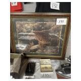 Leopard print, matted and framed