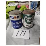Union 76 & Quaker State Oil Cans