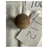 Number 13 pool ball gearshift knob