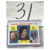 NL career hit leaders Staub, Rose & Perez