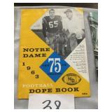 Football dope book Notre Dame 1963