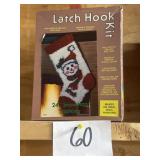 Latch hook kit for Christmas stocking