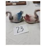 Lusterware Swan Set