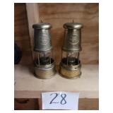Sir Humphrey Davey T.M.  Brass Oil Lamp