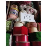Vintage Fabric/Paper Ribbon Lot