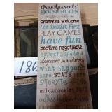 Grandparents house rules wooden sign