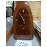 Wooden mantle rustic clock