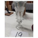 Fostoria Coin Clear Glass Bud Vase, Eagle L