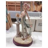 Lady resin figurine with base