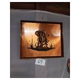 Copper Elephant Wall Art 3D