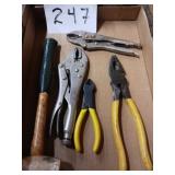 Tool lot - pliers and mallet