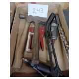 Miscellaneous tool lot -hatchets, staple gun