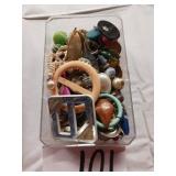 Costume Jewelry Lot in clear case