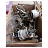 Antique oil lamp lot