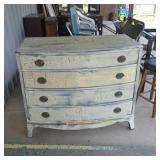 Vintage Hepplewhite Dresser Mahogany Painted