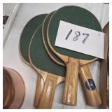 Lot of 4 vintage Sears ping pong paddles