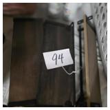 Lot of 3 shelves one with hooks towel holder