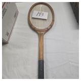 Vintage wooden tennis racket trophy tru shot