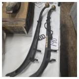 2 antique horse hames cast iron harness collar