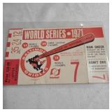 1971 World Series Ticket Orioles Pirates