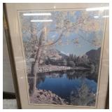 Lake picture framed