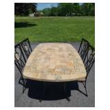 Marble Dining Table Kitchen Table 4 chairs