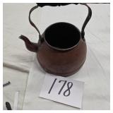 Vintage copper kettle teapot