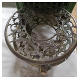 Vintage brass plant caddy lot of 2 wheels - nice