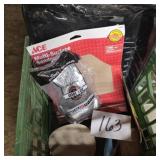 Green spring dairy milk crate, painting supplies