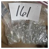 Bag of clear marbles, glass beads clear glass