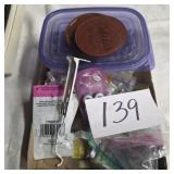 Box lot brackets caps valves and cabelas coasters