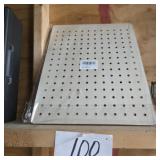 2 piece wood organizer, pegboard