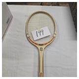 Vintage TA Davis tennis racket wooden