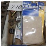 Miscellaneous box lot felt, parts +