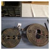 Vintage Griswald cast iron stove dampers x2