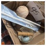 Lot of handles sash rods pin cushion